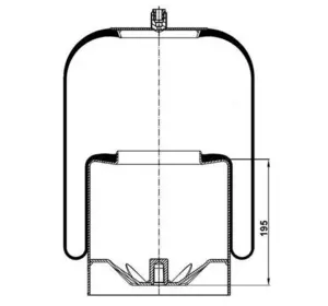 Пневморессора со стаканом (сталь) MB (пр-во Connect)