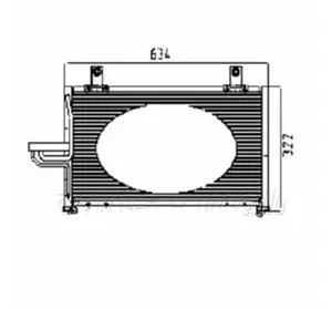 Радиатор кондиционера KIA Carens I 99-02 (пр-во PMC), PMK PXNCB-019