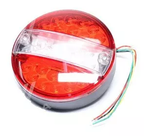 Фонарь задний круглый LED (красно-белый) с указателем поворота (TEMPEST)
