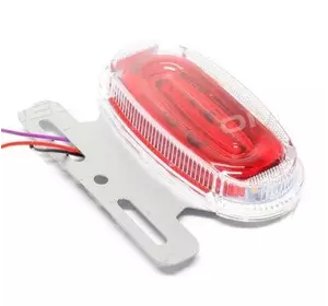 Фонарь габаритный (красный) 9D LED 24V (с поворотом, что бежит, подсветкой борта) (TEMPEST)