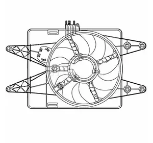 Вентилятор радиатора Fiat Doblo 1.9D 01- (пр-во Nissens) NI 85126