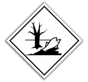 Табличка (наклейка) опасный груз для окружающей среды (рыба и дерево) 250х250 (TEMPEST)