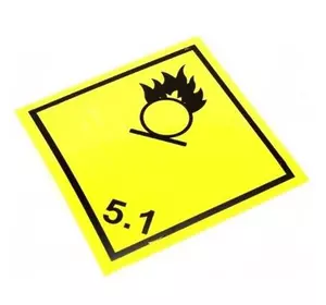 Табличка (наклейка) опасный груз (5.1-клас окислительные вещества) 250Х250 мм (TEMPEST)